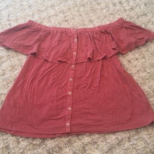 🌵 AE Soft Off Shoulder Slub Tank!🌵